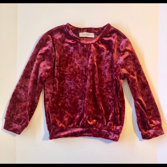 Suede Burgundy Sweatshirt Size 4 - Picture 1 of 2